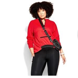 Women’s Plus size City Chic red hoodie 16 sweatshirt activewear